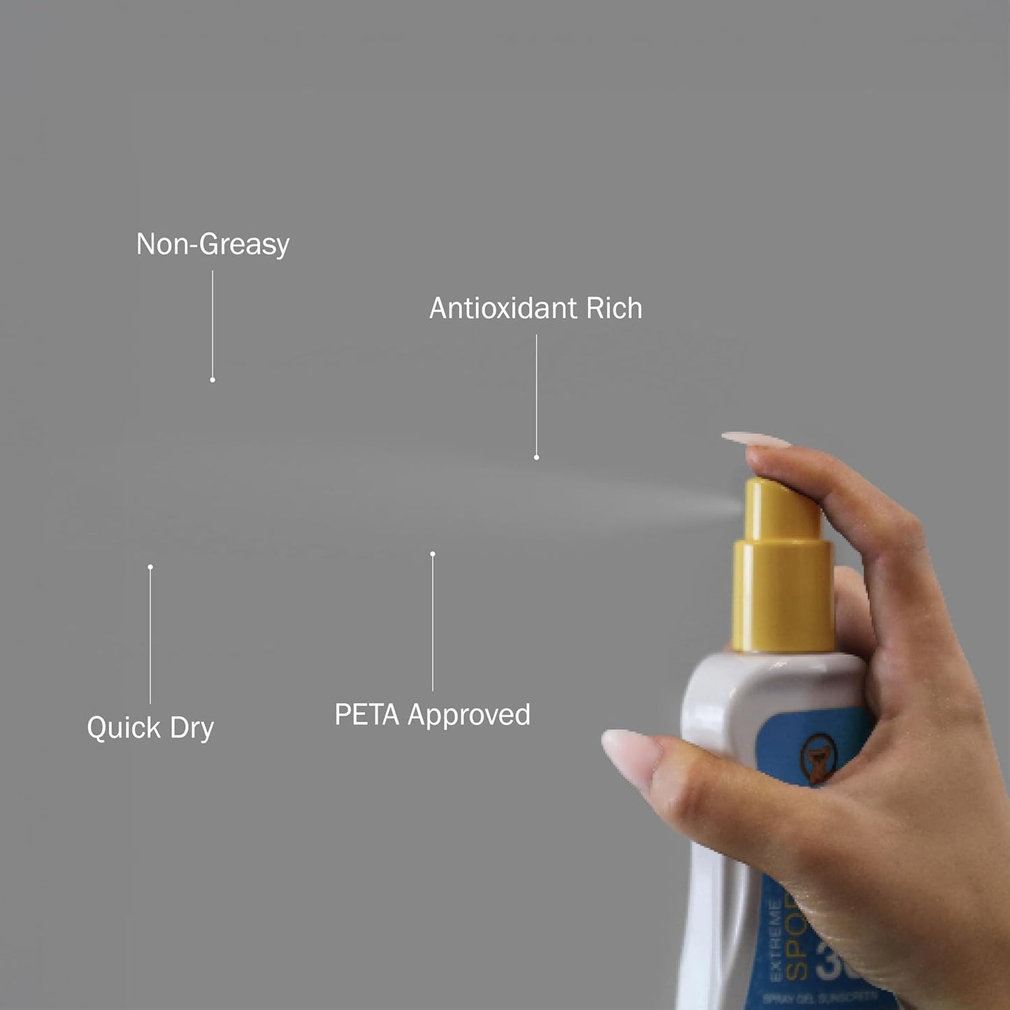 Australian Gold Extreme Sport Spray Gel Sunscreen SPF 30, 8 Ounce | Broad Spectrum | Sweat & Water Resistant | Non-Greasy | Oxybenzone Free | Cruelty Free-FemmiqueWomen