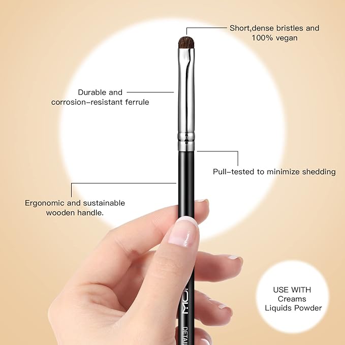 EIGSHOW Concealer Brush, Detail Shader Makeup Brush for Blending Eyeshadow, Concealing Small Blemishes and Imperfections - Precision Application (E867)-FemmiqueWomen
