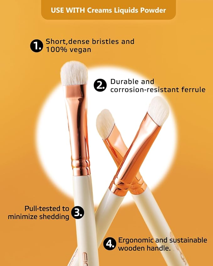 Eyeshadow Brush, EIGSHOWBEAUTY Professional Eye Shadow Brush with Saikoho Goat Hair, Premium Eye Makeup Brush For Blending, Smudging, Shading (E831)-FemmiqueWomen