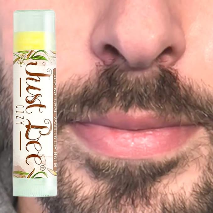 100% Natural Beeswax Lip Balm with Organic Oils (Cozy Vanilla, 4 pack)-FemmiqueWomen