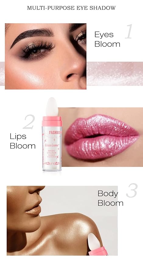 2 Pack Glitter Powder Highlighter Makeup, Body Brightens the Natural Three-Dimensional Face Blusher Patting Powder Highlighter. (01# White moonbeam)-FemmiqueWomen