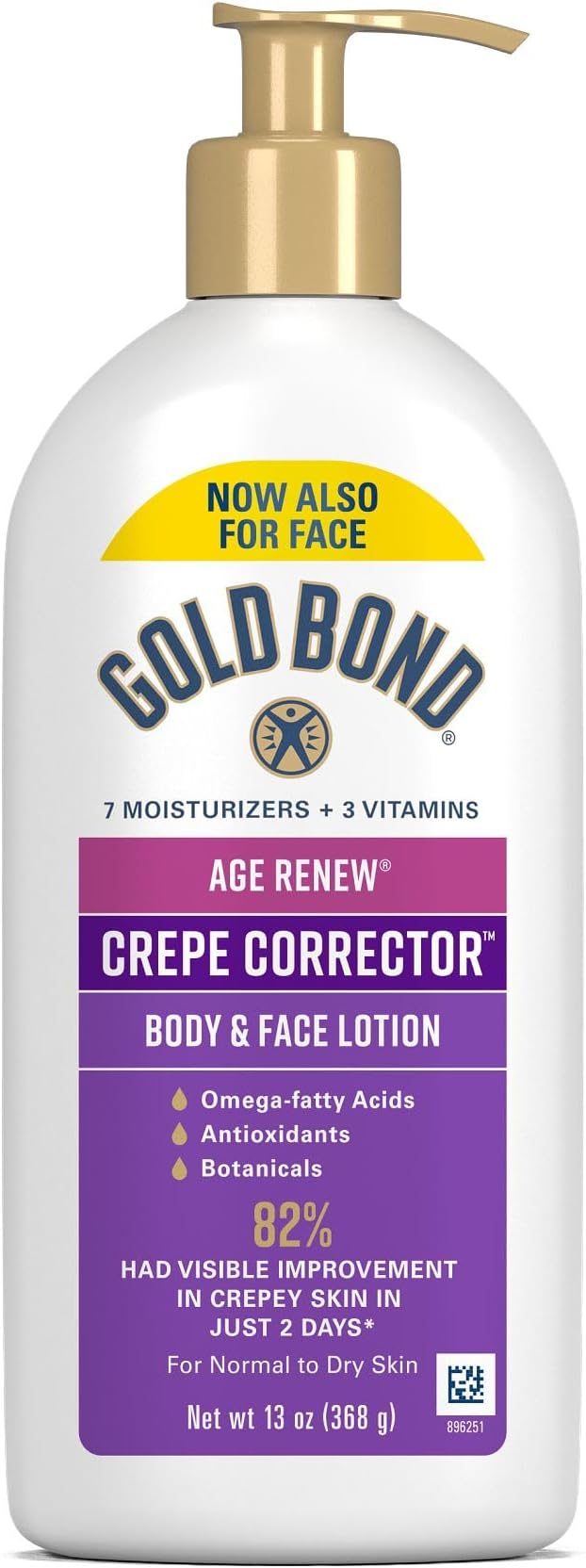 Gold Bond Age Renew Crepe Corrector Body Lotion, Replenishing & Smoothing Formula, 13 oz (Packaging May Vary)-FemmiqueWomen