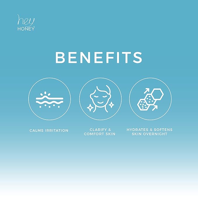 Hey Honey Skincare Be Clear Acne Routine | Clarifying Overnight Treatment | Propolis & Herbal Cream for Blemishes & Acne-Prone Skin | Immidiate Soothing Relief | 1.9 Oz-FemmiqueWomen