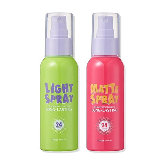 2PCS Makeup Setting Spray for Face,Waterproof Setting Spray for Makeup,Long Lasting Oil Control Finishing Holding Face Mist,Refreshing Hydrating Glossy and Matte Fixing Facial Mist Make Up Set A2-FemmiqueWomen