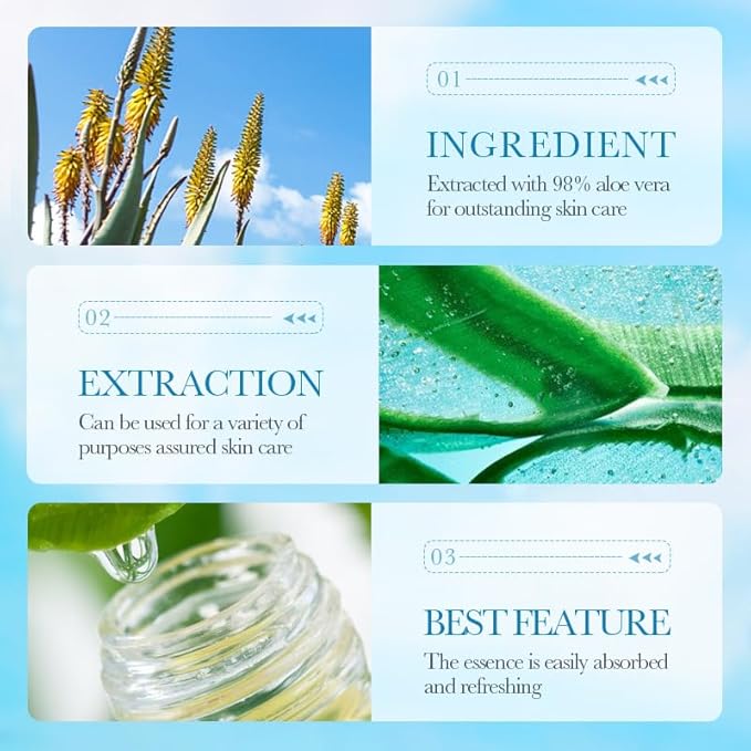 13Pcs Skin Care Products Set, Aloe Vera Skin Care Sets, Skin Care Gift Set for Women Girls, Skincare Routine Set, Face Care Kit for Dry Skin, Hydrating Moisturizer, Cleanser, Face Massage Roller-FemmiqueWomen