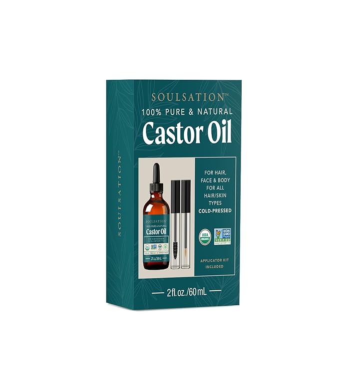 Organic Castor Oil for Eyelashes, Hair & Skin (2oz with Eyelash Kit) | 100% Pure, Natural Cold Pressed-FemmiqueWomen