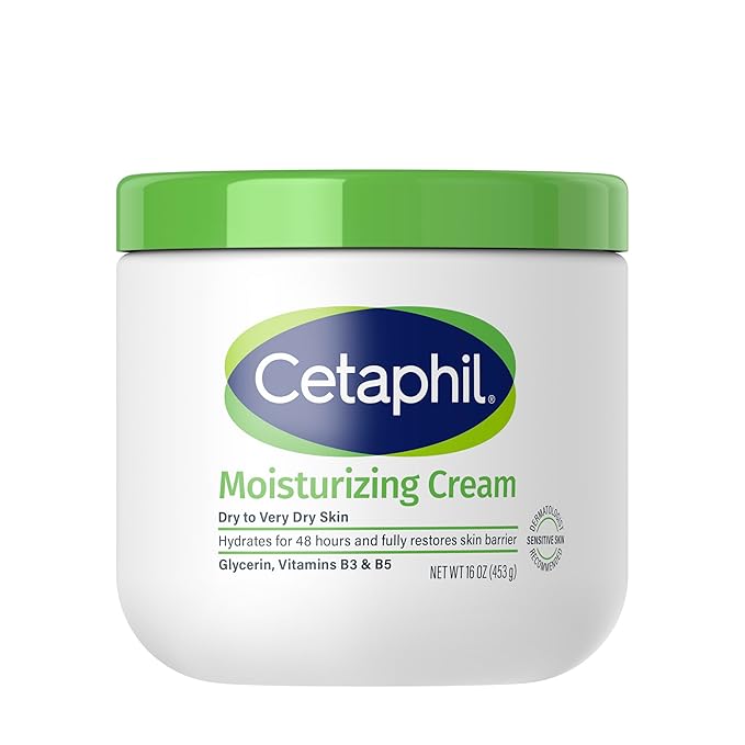 Cetaphil Face & Body Moisturizer, Hydrating Moisturizing Cream for Dry to Very Dry, Sensitive Skin, NEW 16 oz, Fragrance Free, Non-Comedogenic, Non-Greasy-FemmiqueWomen