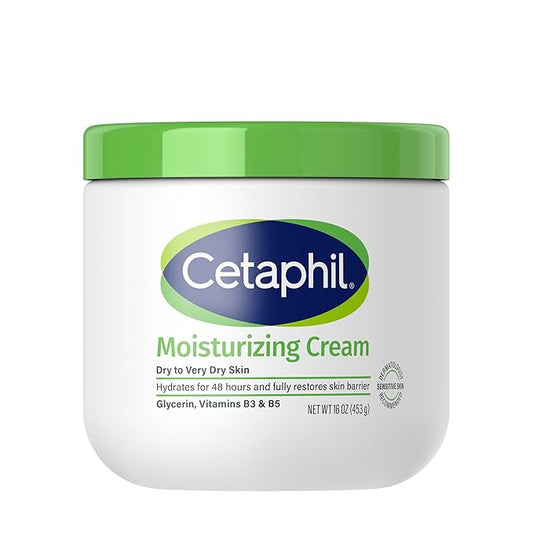 Cetaphil Face & Body Moisturizer, Hydrating Moisturizing Cream for Dry to Very Dry, Sensitive Skin, NEW 16 oz, Fragrance Free, Non-Comedogenic, Non-Greasy-FemmiqueWomen