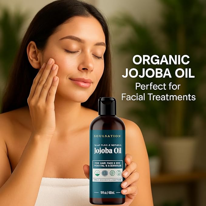 Organic Jojoba Oil for Skin, Hair & Face (8oz) | 100% Pure, Natural Cold Pressed-FemmiqueWomen