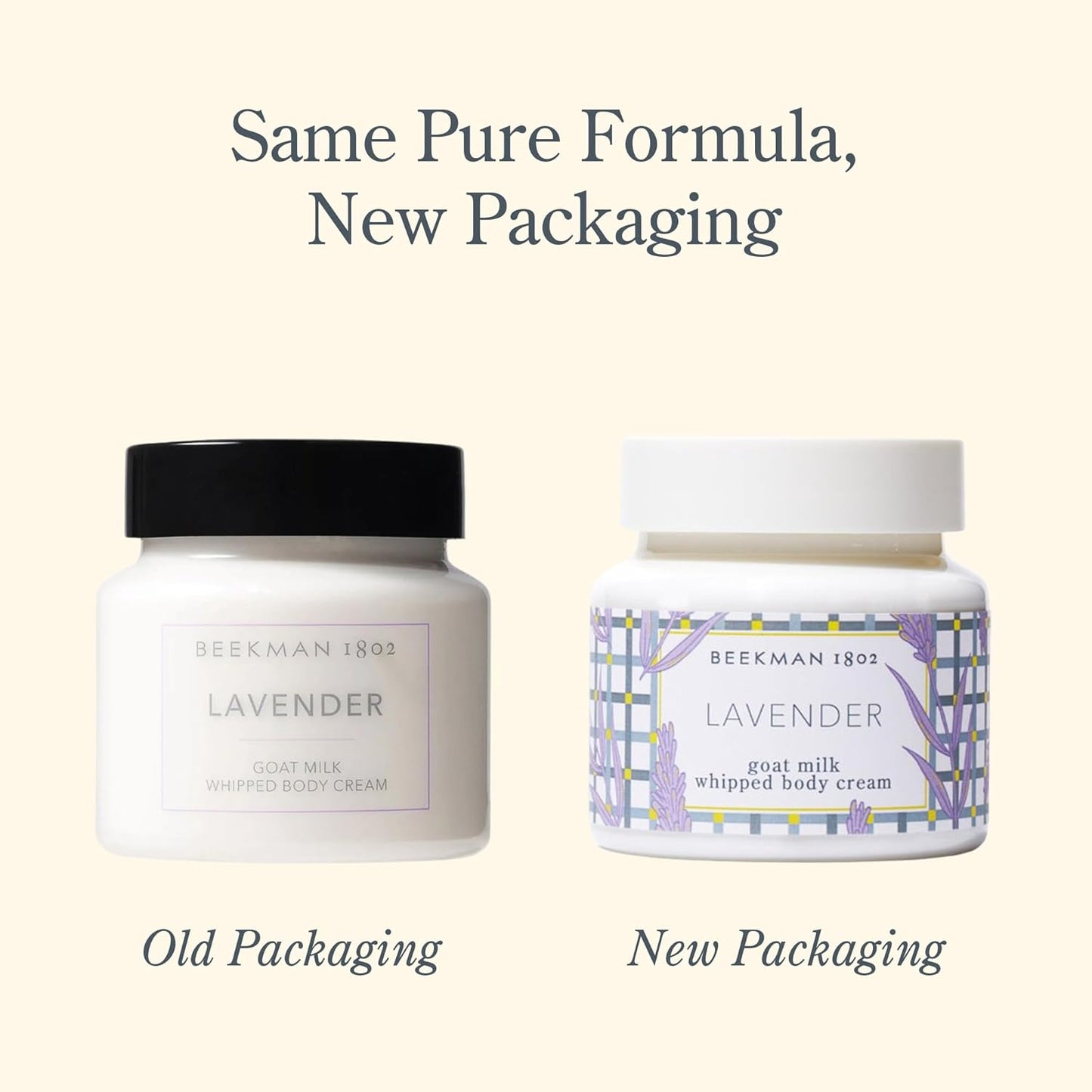 Beekman 1802 Whipped Body Cream, Lavender - Scented - 8 oz - Intensely Hydrating & Softens Skin - With Goat Milk - Good for Sensitive Skin - Cruelty Free-FemmiqueWomen