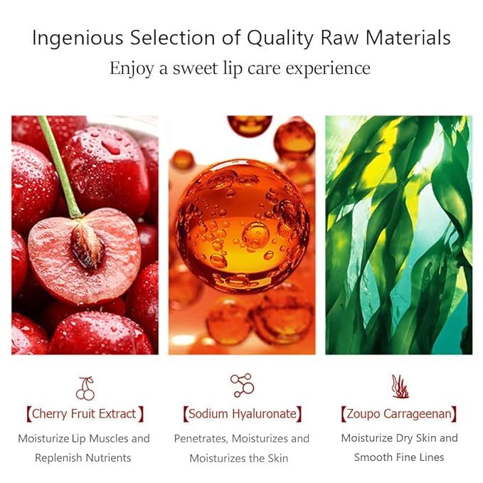 20Pcs Moisturizing Restores Moisture Lip Mask for Dry Lips and Lip Lines Overnight Lip Care, Gel Treatment Plumping Lips Mask (Red)-FemmiqueWomen