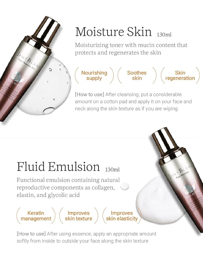 Jantblanc Snail -Mucus Skin Care Set (Skin Care 4 Set)-FemmiqueWomen