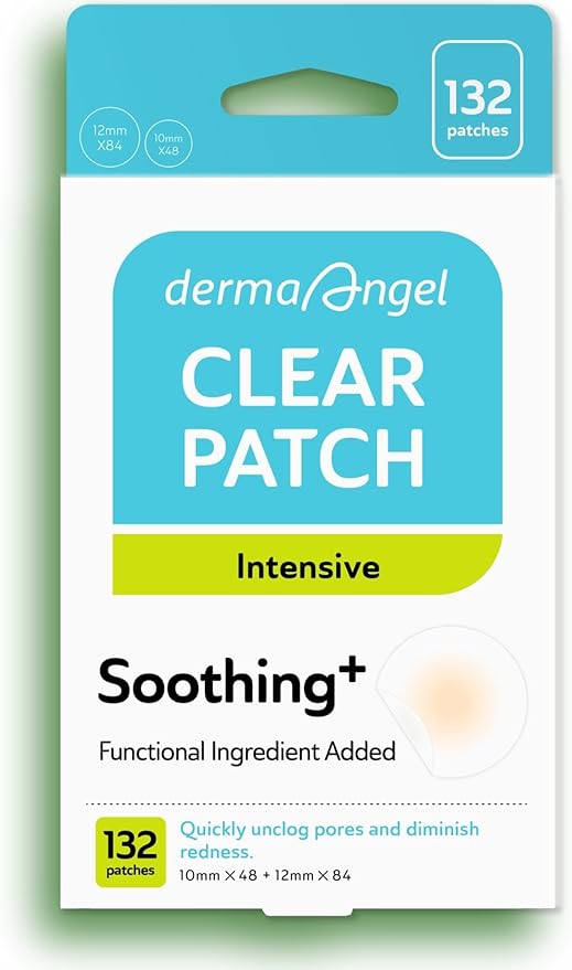 Invisible Salicylic Acid Pimple Patches for Face - Redness Reducing Hydrocolloid Acne Patches, Clear Pimple & Zit Patches for Blind Pimples - 132 Count 2 Sizes Soothing Plus (Clear Patch)-FemmiqueWomen
