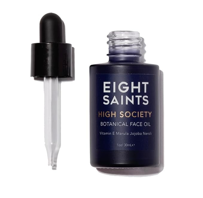 Eight Saints High Society Botanical Face Oil, Natural and Organic Anti Aging Facial Oil with Jojoba, Vitamin E, Marula, and Neroli, 1 Ounce-FemmiqueWomen