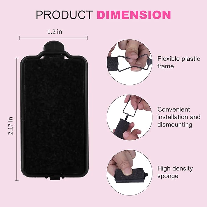 36 Pieces Soft Foam Hair Curlers - Flexible Sleeping Curlers for Hair Styling (1.2inch, Black)-FemmiqueWomen