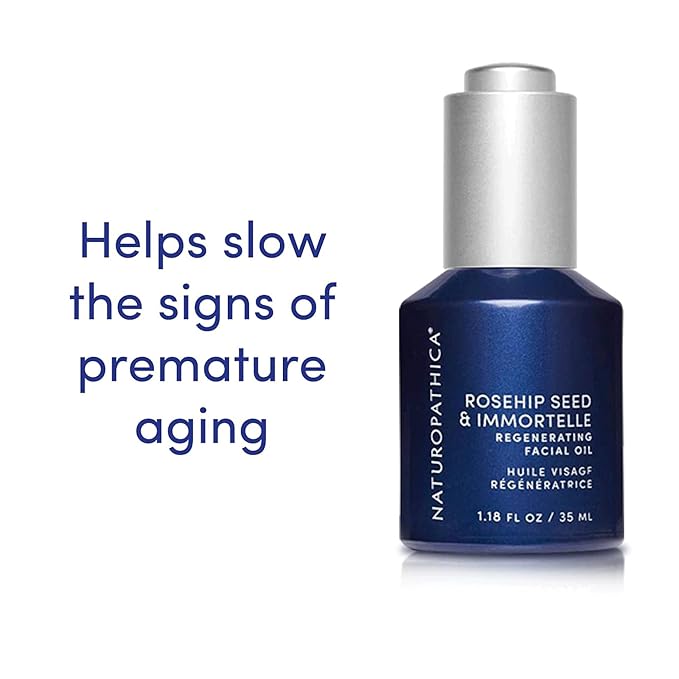 Naturopathica Rosehip Seed & Immortelle Regenerating Facial Oil, Daily Face Oil for Softened Fine Lines and a Healthy Glow, Lightweight Face Oil for Men and Women, 1.18 fl oz-FemmiqueWomen