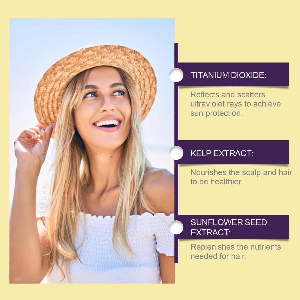 2 Pcs Hair and Scalp Sunscreen Spray SPF 30, Prevents Hair Fading Dryness & Scalp Sunburn for All Skin Type and UV Defense.-FemmiqueWomen