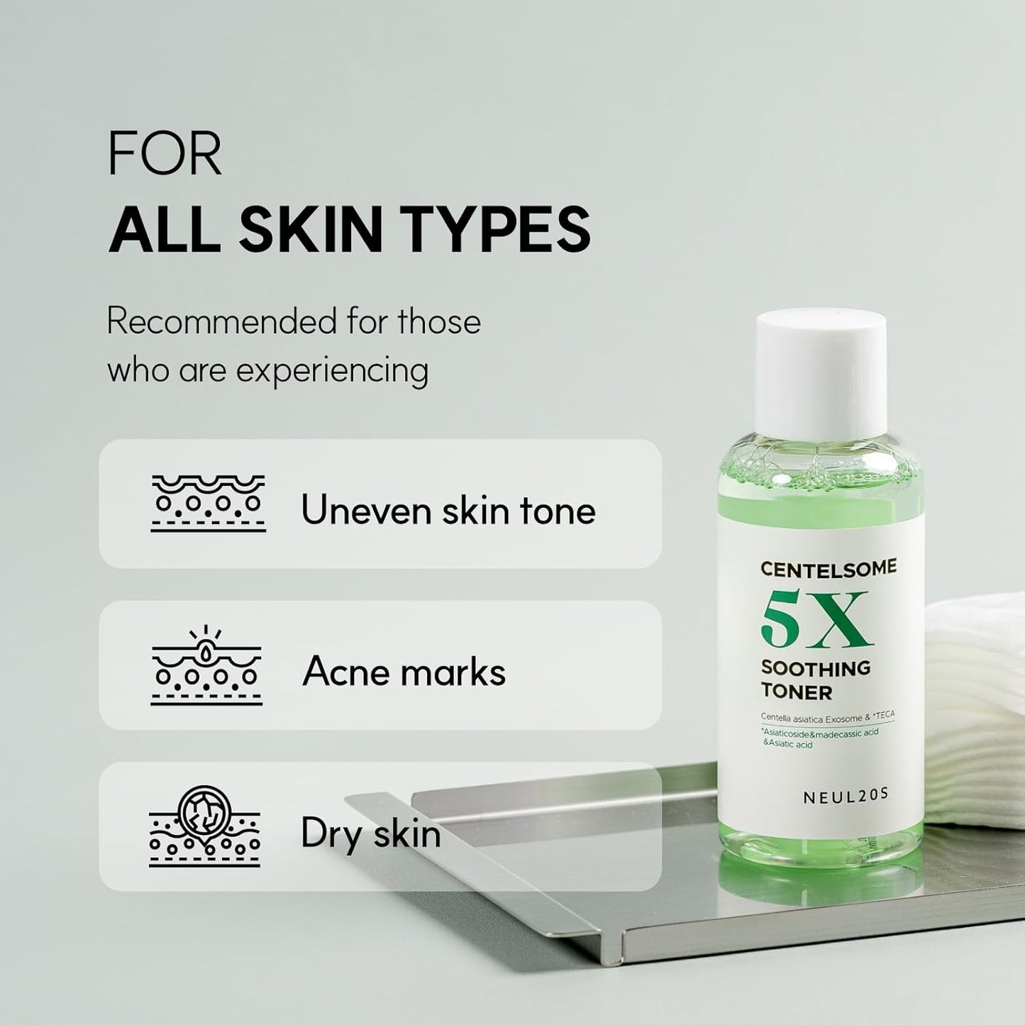 Centelsome 5X Soothing Toner 6.76 fl oz/200ml | Hydrating & Calming Korean Facial Toner with Green Tea, Centella Asiatica & Exosomes | Supports Sensitive, Dry & Acne-Prone Skin-FemmiqueWomen