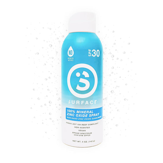 Surface Mineral Sunscreen Spray SPF 30 for Body, Lightweight Non-Nano Zinc Oxide Formula, Reef Friendly, Broad Spectrum UVA UVB Protection, Water Resistant Sun Care for 80 Minutes Outdoor Use, 5oz-FemmiqueWomen