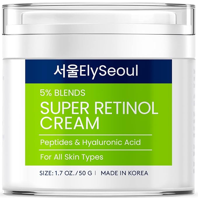 Retinol Cream for Face Korean Skincare: Anti-Aging Collagen Peptides & Hyaluronic Acid Face Cream for Women, 1.7 oz.-FemmiqueWomen