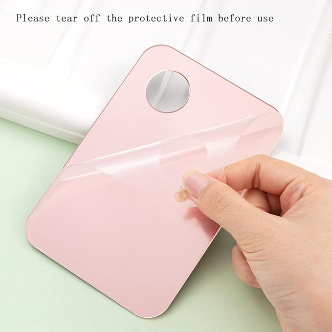 2 Pack Makeup Palette with Spatula,Acrylic Cosmetic Nail-art Artist Mixing Palette for Mixing Foundation Nail Art Eye Shadow Palette-FemmiqueWomen