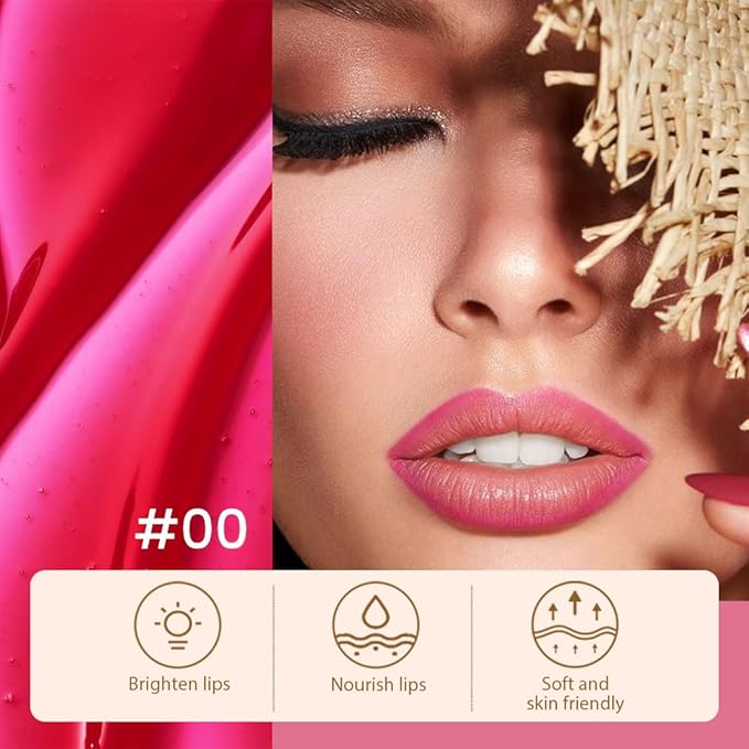 2 Pcs Matte Liquid Lip Stain Peel Off Lip Liner, Long Lasting Lip Tattoo, Waterproof & Transfer-Proof Lip Liner Peel Off Lip Gloss for All Skin Types.#00+#02-FemmiqueWomen