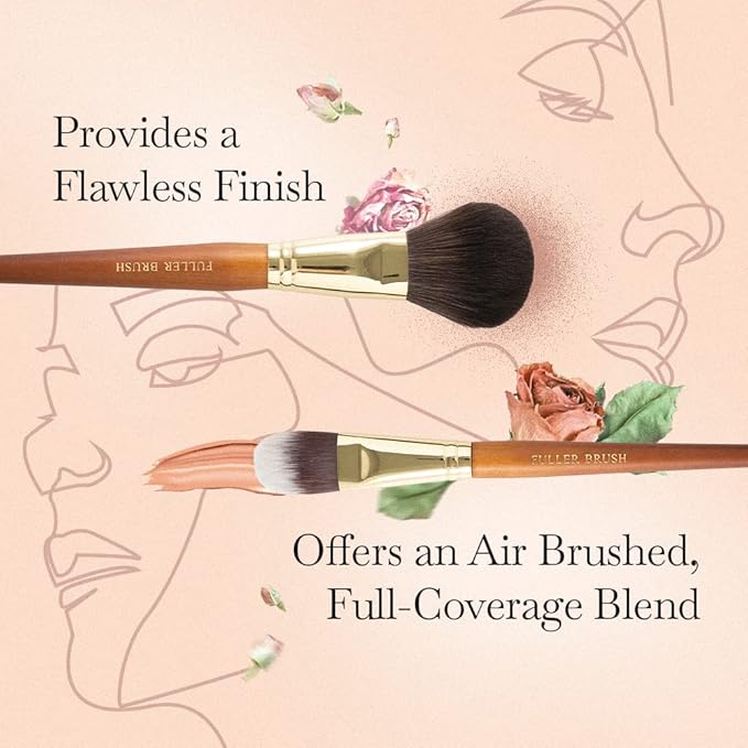 Fuller Cosmetic Brush & Bag Set (Set of 7 Brushes)-FemmiqueWomen