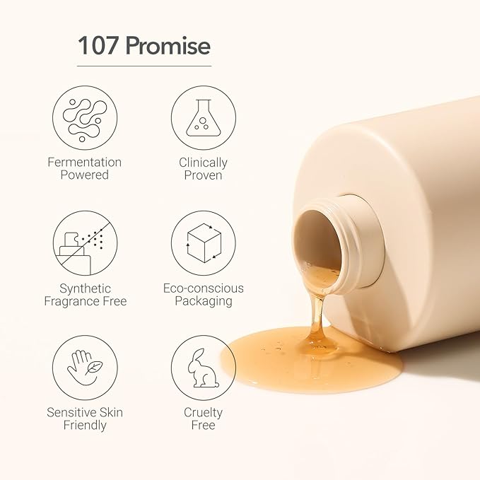 107 Clarifying Shampoo - Purifying Shampoo for Build Up, Dirt, Oil, Itchy, Dry Scalp – Fermented Vinegar & Ginseng for Refreshed & Revitalized Scalp - Paraben, Phthalate and Sulfate Free (16.9 oz)-FemmiqueWomen