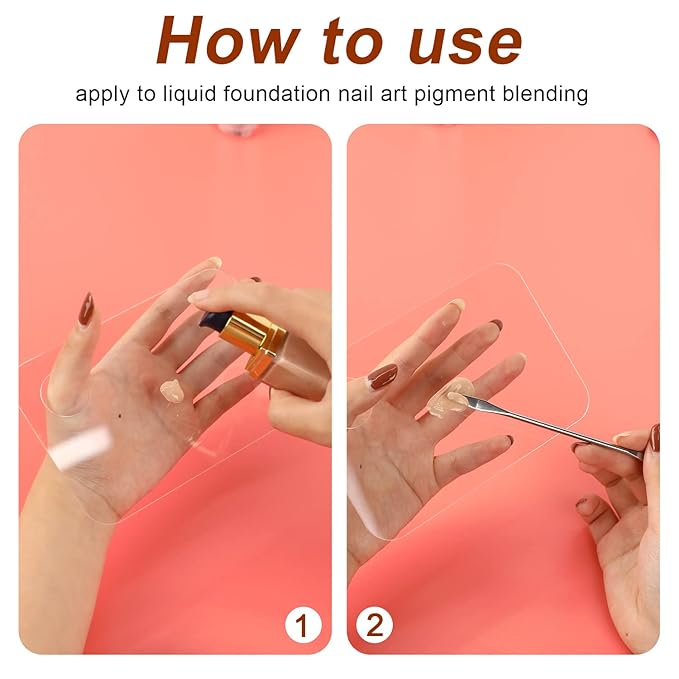 2PCS Acrylic Cosmetic Palette with 2PCS Spatula Tool,Makeup Palette Mixing Tray Apply for Foundation Eye Shadow Lipsticks Nail Art Professional Pigment Blending-FemmiqueWomen