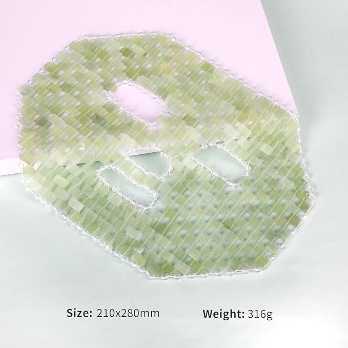 Jade Mask,100% Natural Stone Jade Sleep Mask Skincare Massage Tools for Puffy Eyes Dark Circles-FemmiqueWomen