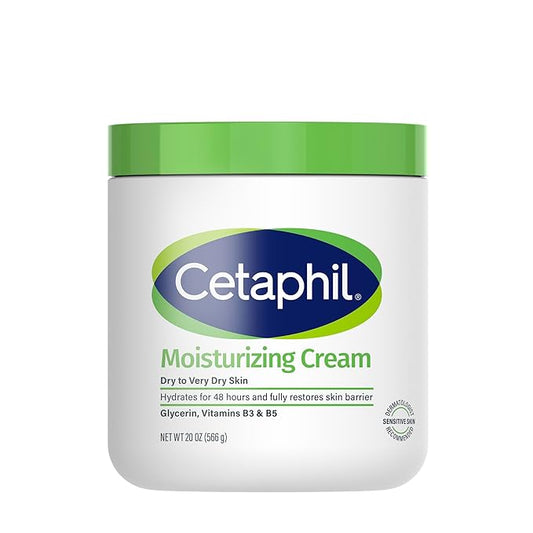 Cetaphil Face & Body Moisturizer, Hydrating Moisturizing Cream for Dry to Very Dry, Sensitive Skin, NEW 20 oz, Fragrance Free, Non-Comedogenic, Non-Greasy (Packaging May Vary)-FemmiqueWomen
