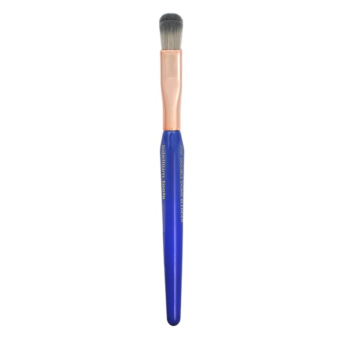 Bdellium Tools Professional Makeup Brush - Golden Triangle 792 Eye Double Dome Blender - With All Vegan and Soft Synthetic Fibers, For Effortless Application and Blending (Blue, 1pc)-FemmiqueWomen