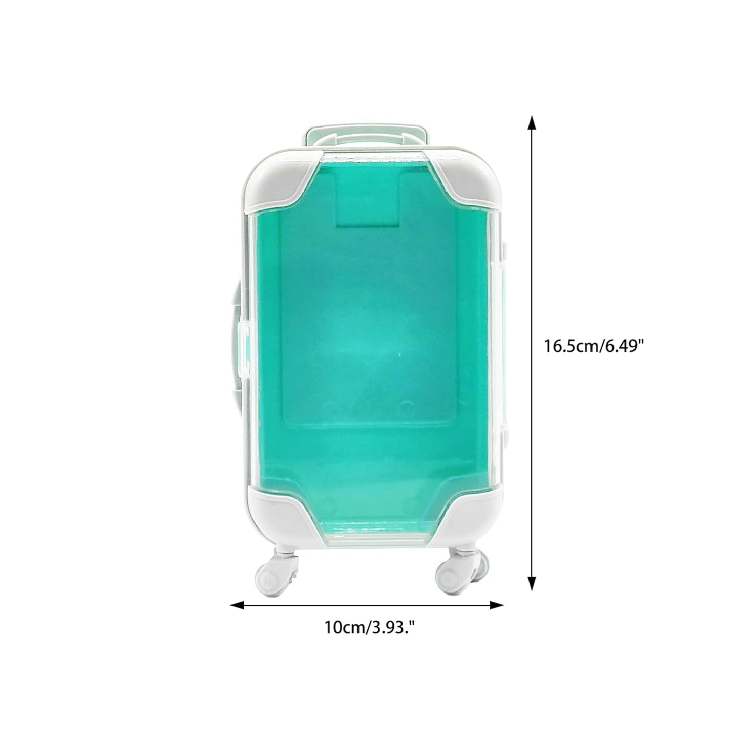 False Eyelash Storage Box, Portable Travel Organizer Mini Luggage False Eyelash Tray Makeup Tool (GREEN)-FemmiqueWomen