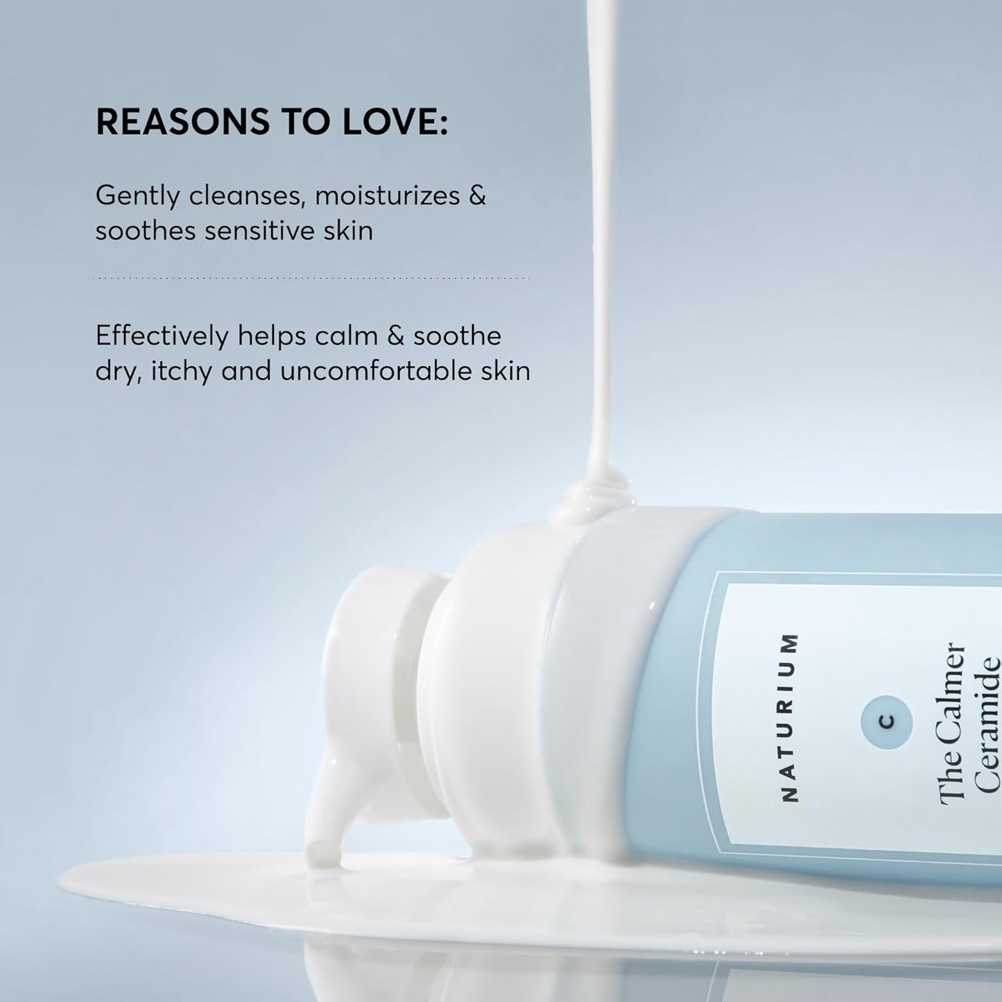 Naturium The Calmer Ceramide Body Wash, Frangrance-Free, Cleansing & Moisturizing for Dry, Sensitive Skin, Dermatologist-Tested, Paraben & Cruelty-Free, 16.9 oz-FemmiqueWomen