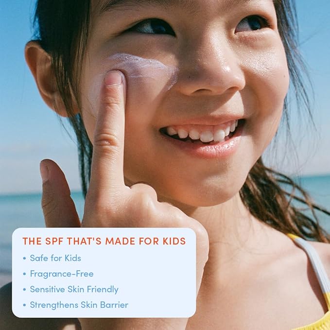 Evereden SPF50 Fluid Silk Mineral Kids Sunscreen: Clean Cooling Non-Nano UVA, UVB, & IR Protection for Sensitive Skin - Sheer, Lightweight, & Waterproof for Up to 40 Mins - Beach Day Toddler Sunscreen-FemmiqueWomen