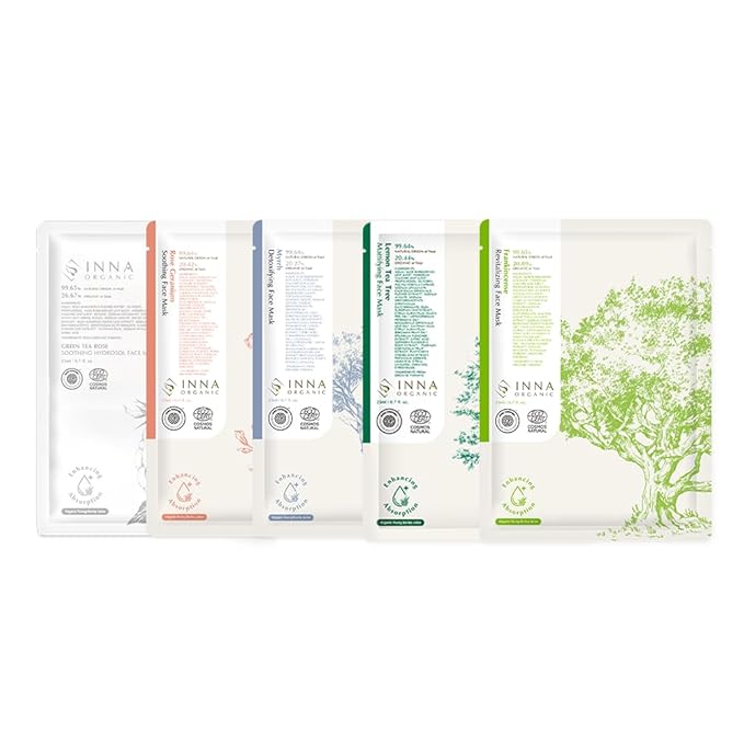 INNA FIRST PICK SET, Anti-aging, Deep Hydration, Soothing, Luxury Clean Beauty, Home SPA, EWG and COSMOS Certified, Pack of 5…-FemmiqueWomen