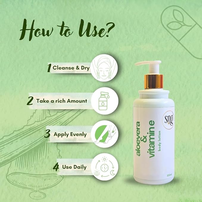 Aloe Vera Lotion for Dry Skin - Hand & Body Moisturizing Vitamin E Lotions 10.14 Fl Oz - Waterlily, Argan oil and Almond oil Extracts Skincare-FemmiqueWomen