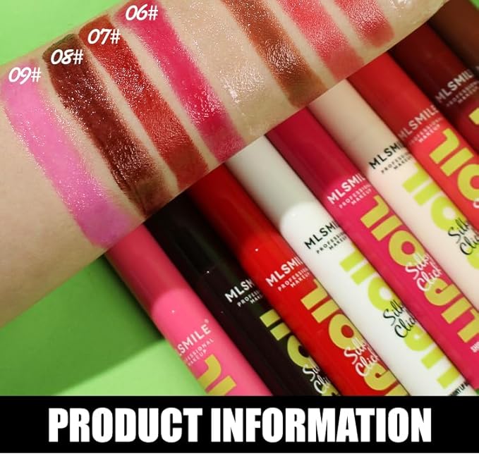 3 Colors Fat Lip Oil Click Slick, Moisturizing and Long-lasting Lip Balm, Non-stick and High Pigment Lip Glow Oil, Lightweight Lip Plumper with Coconut Oil (Set: A)-FemmiqueWomen