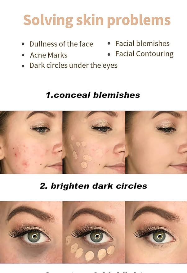 12 Color Correcting Concealer Palette, Cream Color Corrector Contour Makeup Palette，Contouring Foundation Highlighting Concealer Palette for Conceals Dark Circles, Redness, Acne, Blemish-FemmiqueWomen