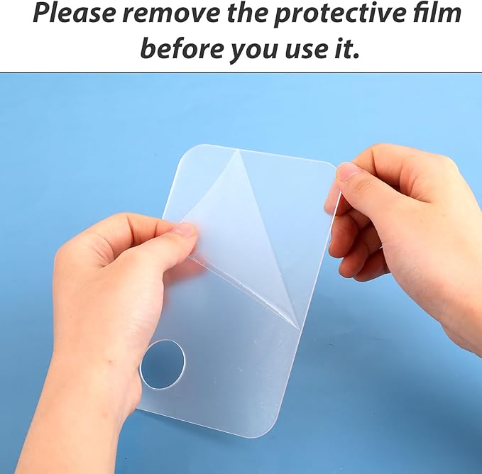 3 Pcs Acrylic Makeup Palette with 3Pcs Makeup Spatula, Makeup Palette Tray Apply for Foundation Eye Shadow Lipsticks Nail Art Professional Pigment Blending-FemmiqueWomen