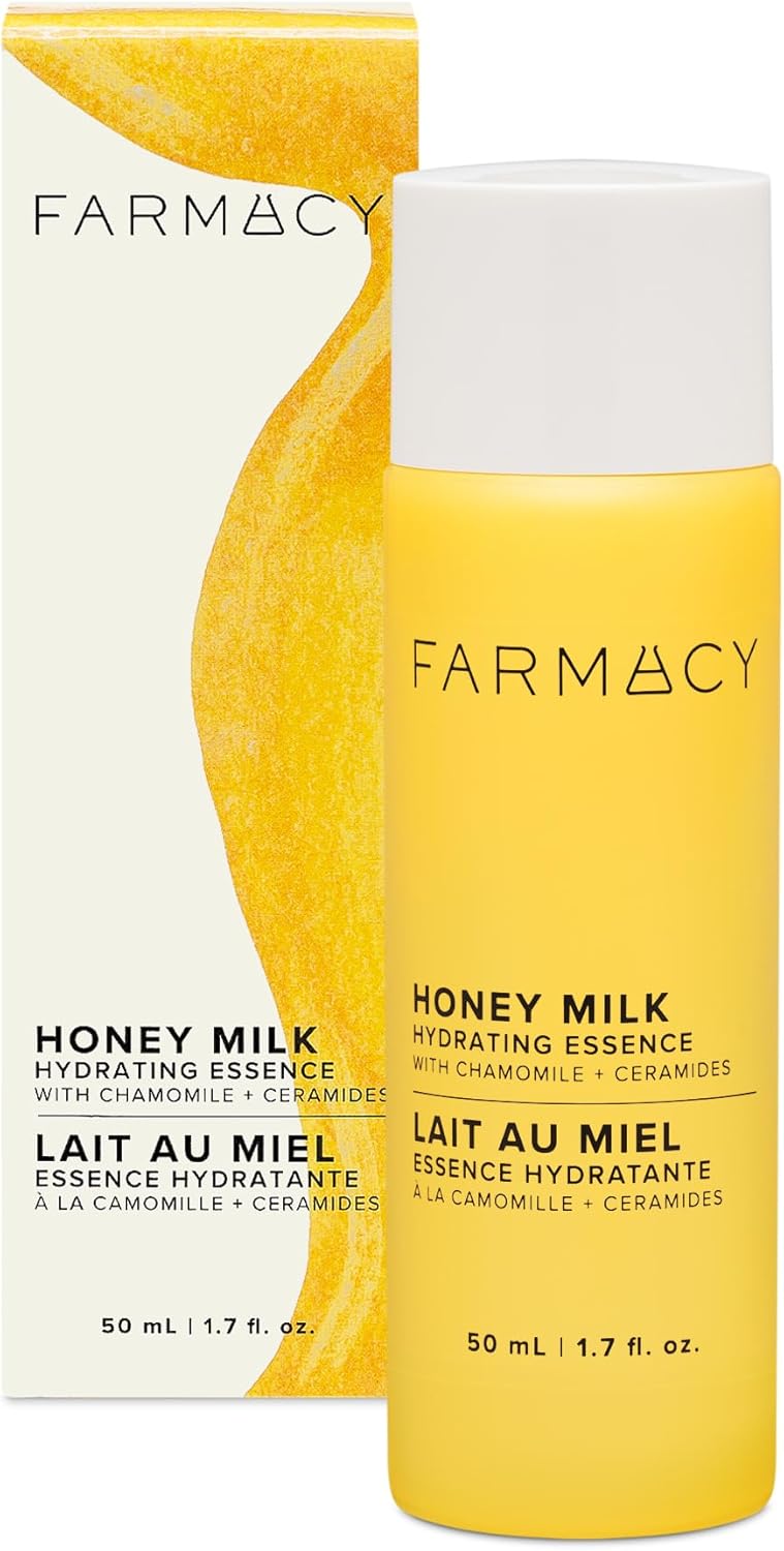 Farmacy Hydrating Essence - Hydrating Honey Milk Toner + Facial Essence to Soothe, Moisturize and Strengthen Skin Barrier - Preps Complexion for Skincare Products or Makeup Application (50ml)-FemmiqueWomen