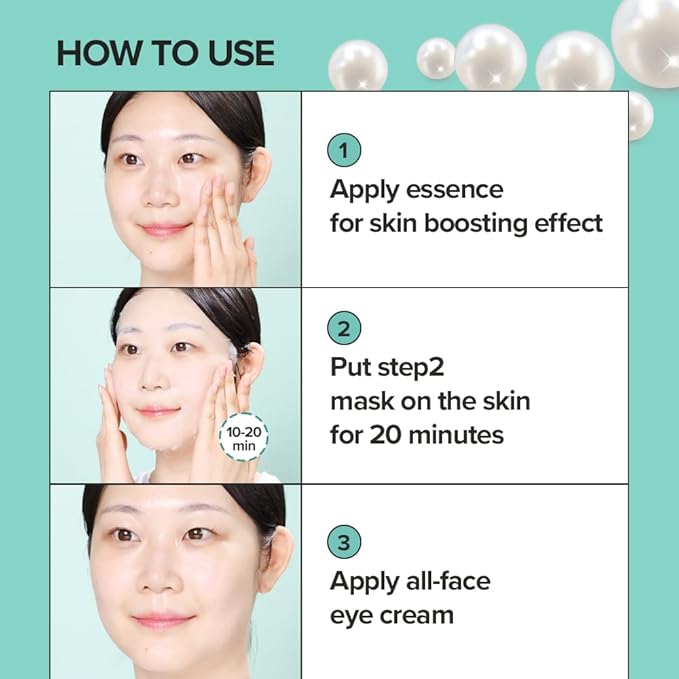 JMsolution Marine Luminous Pearl Deep Moisture 3 Step Skin Care Face Mask - Korean Skincare Facial Mask - boosting Brightening Moisturizing-10 Sheets for Dry Skin-FemmiqueWomen