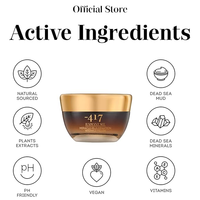 '-417 Dead Sea Cosmetics Miracle Rejuvenation Wrinkle Filler With Jojoba Oil & Collagen for Instant Visible Lifting and Smoothing - 100% Vegan-FemmiqueWomen