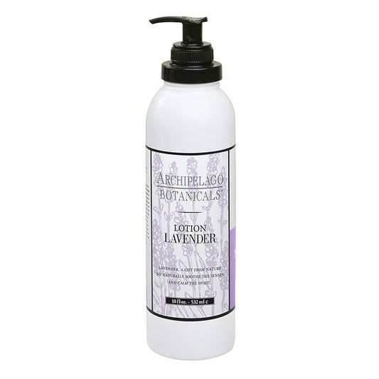 Archipelago Botanicals Lavender Lotion, Luxurious and Hydrating Lotion for Soft and Nourished Skin, Scented Body Lotion Free from Parabens, Phthalates and GMOs (18 oz)-FemmiqueWomen