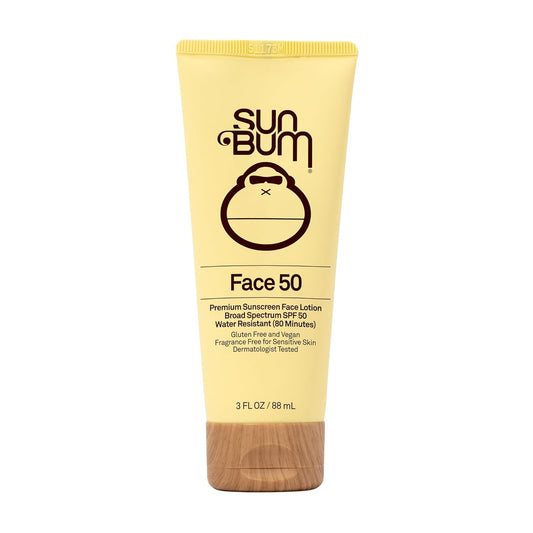 Sun Bum Original SPF 50 Sunscreen Face Lotion - Broad Spectrum Moisturizing Facial Sunscreen with Vitamin E -Fragrance Free - Travel Size - 3 oz-FemmiqueWomen