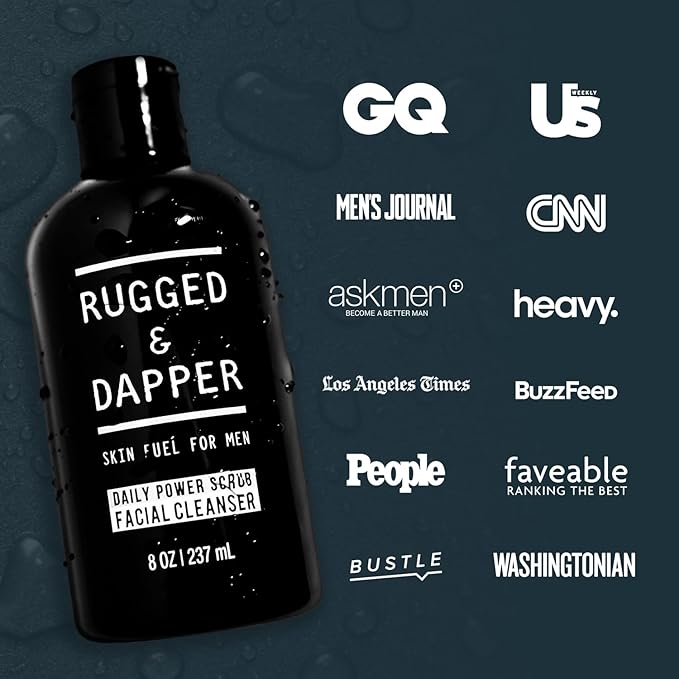 Premium Daily Power Scrub | 8 oz | Exfoliating Mens Face Wash | Deep Cleans + Prevents Breakouts | Face Wash Men's | Natural Ingredients | Made in USA-FemmiqueWomen