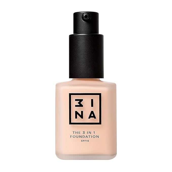 3INA The 3-In-1 Foundation 206 - Vegan Formula - Combination Of Primer, Concealer And Foundation - Medium Coverage - Natural Finish - Perfect For Covering Lines And Blemishes - Long Lasting - 1.01 Oz-FemmiqueWomen