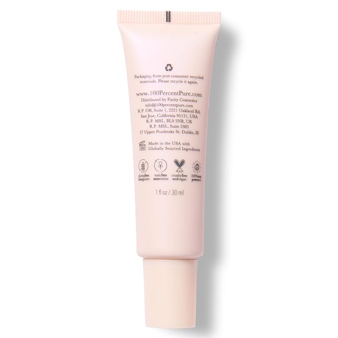 100% PURE Tinted Moisturizer Anti-Aging Face Makeup - Fruit Pigmented Alpine Rose Light to Medium Coverage & Dewy Glow - Lightweight Foundation Fair Skin w/Pink Undertone - Vegan - 1.7 Fl Oz-FemmiqueWomen