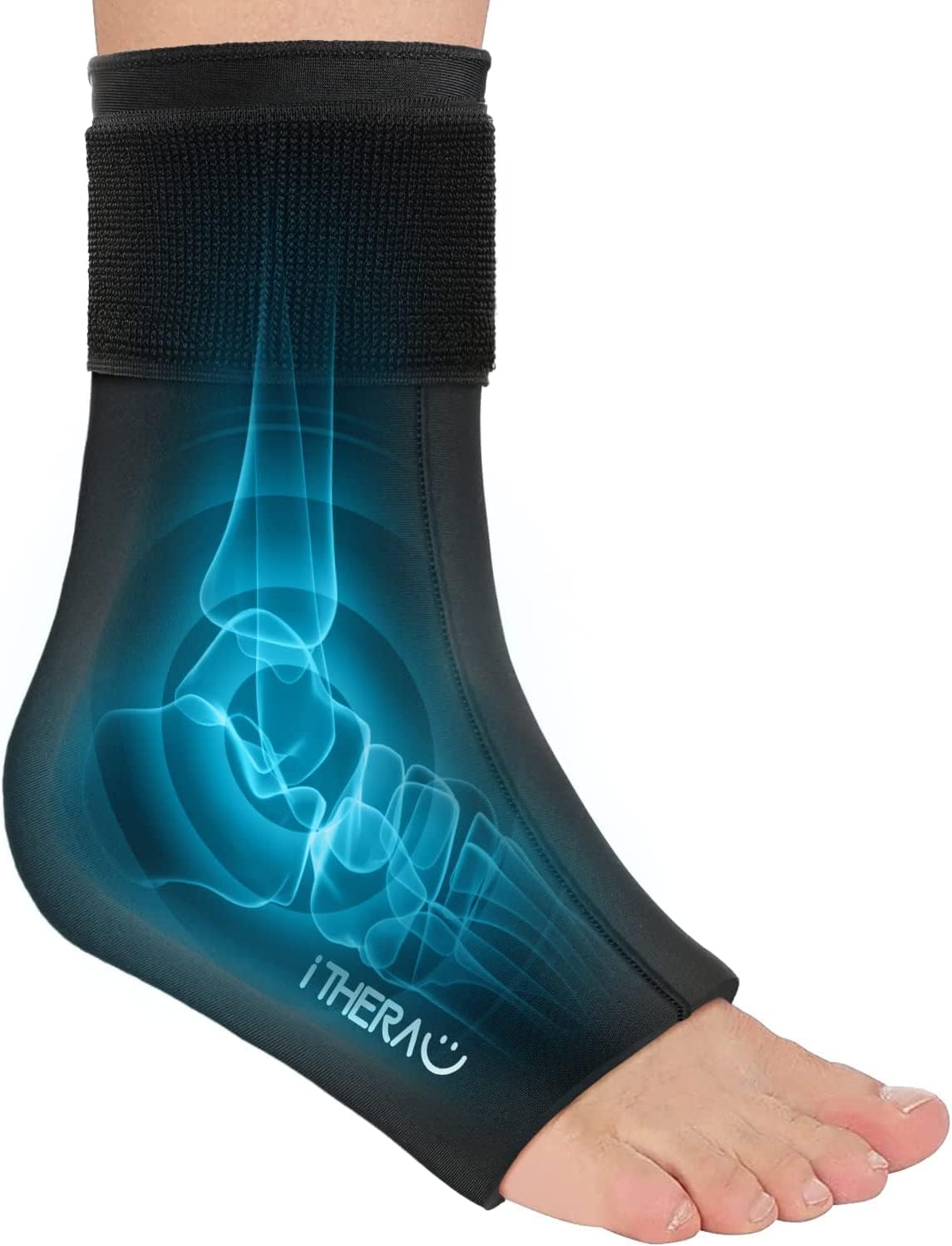 iTHERAU Ankle Ice Pack Wrap, Reusable Gel Hot & Cold Therapy for Foot & Heel Injuries | Achilles Tendonitis, Plantar Fasciitis, Swelling, Sprained, Pain Relief-FemmiqueWomen