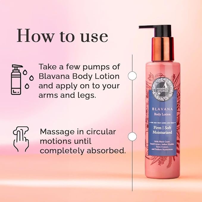 A. Modernica Blavana Body Lotion | Ayurvedic-Based Moisturizer for Dry, Aging Skin | Enriched with Black Gram, Manjistha, Almond Oil & Sesame Seed Oil | Lightweight & Fast-Absorbing | 6.25 fl oz-FemmiqueWomen